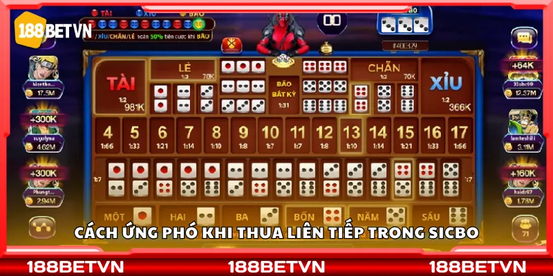 Cách ứng phó khi thua liên tiếp trong Sicbo